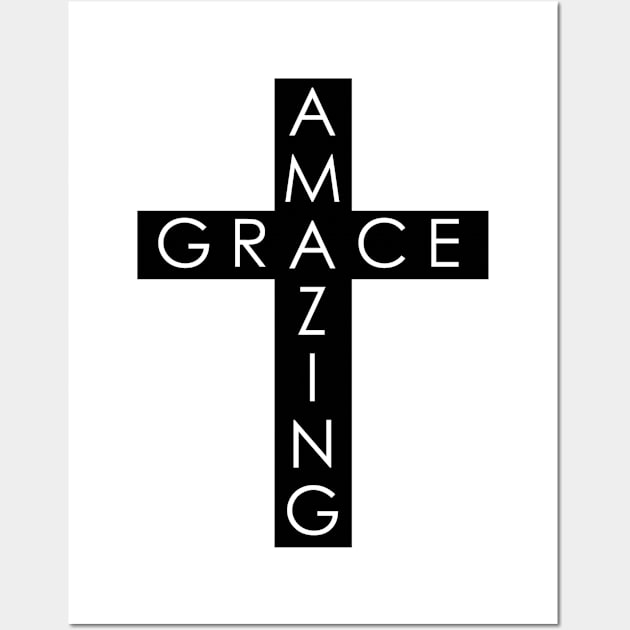 Amazing Grace Cross Wall Art by marisaeikenberry